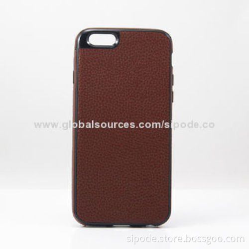 Soft TPU Case with PU Leather Finished for New iPhone 6, OEM Orders Welcomed